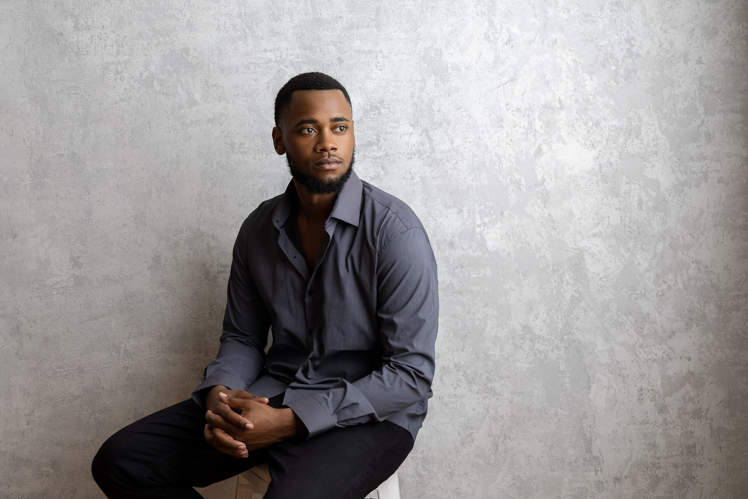 husband portrait in studio of San Diego